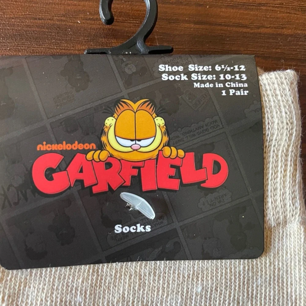 Garfield‎ Bob Ross 2 pair novelty crew socks unisex new adult shoe size 8-12